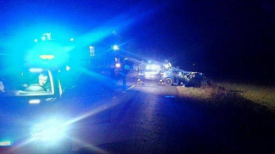 Wypadek niedaleko Człopy (fotorelacja)