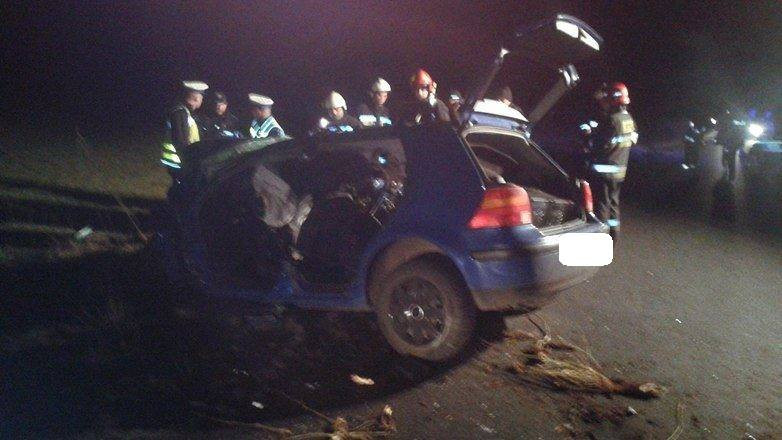 Wypadek niedaleko Człopy (fotorelacja)