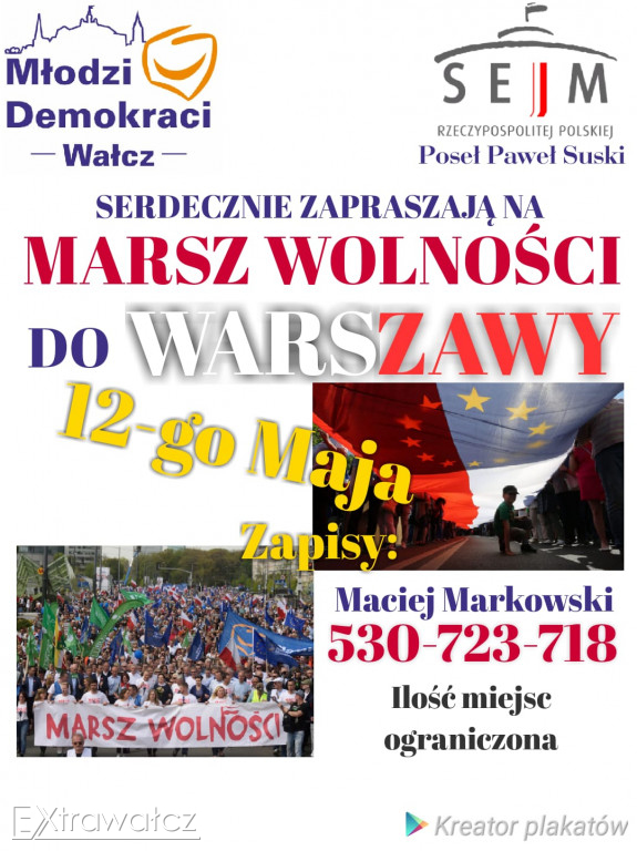 Młodzi Demokraci na ulicach Wałcza