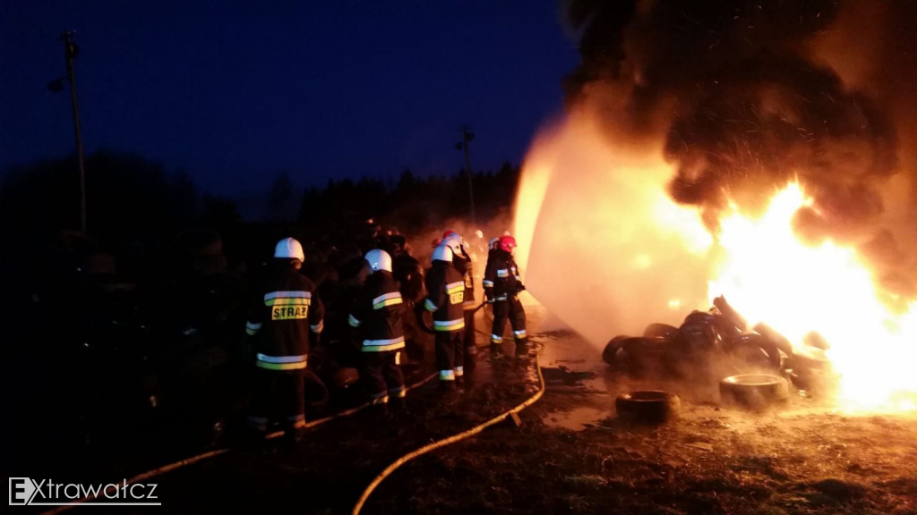 Pożar składu opon