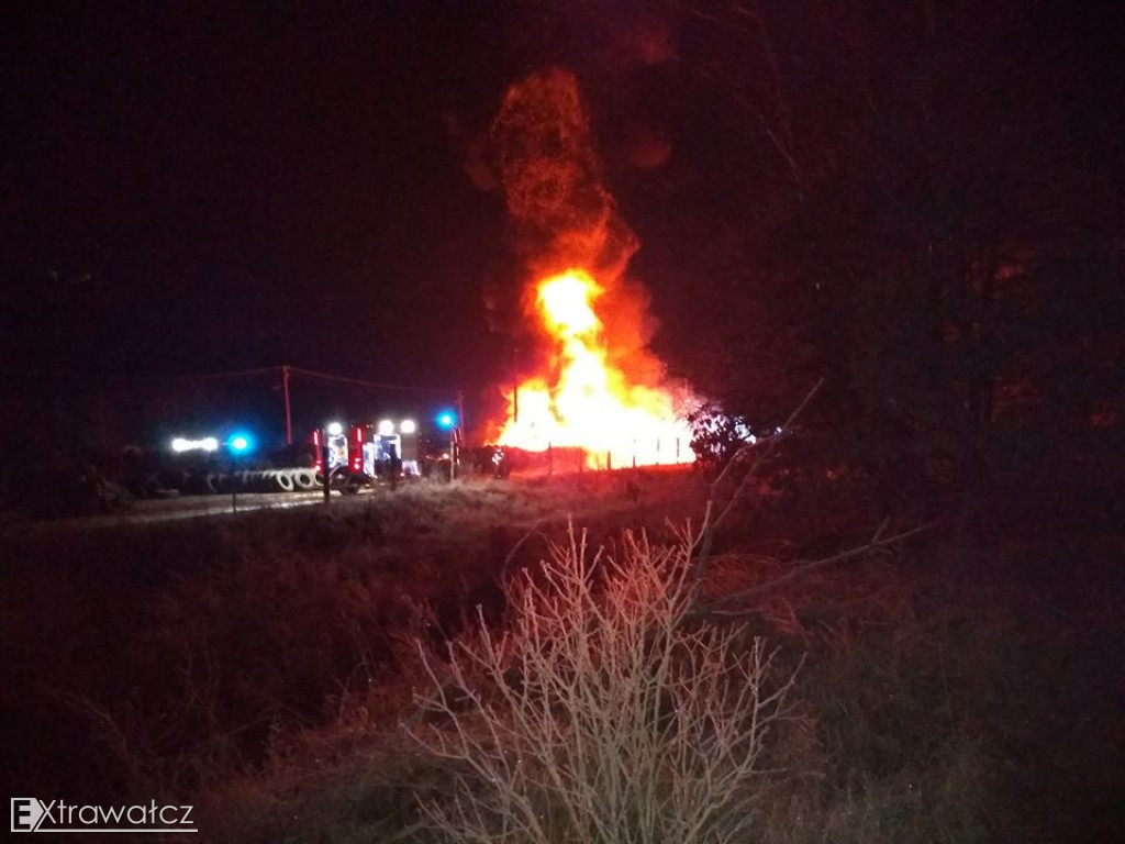 Pożar składu opon