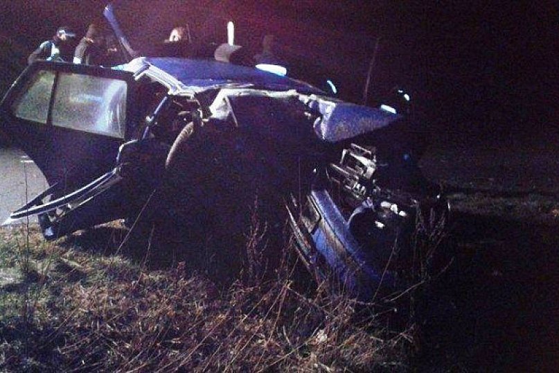 Wypadek niedaleko Człopy (fotorelacja)