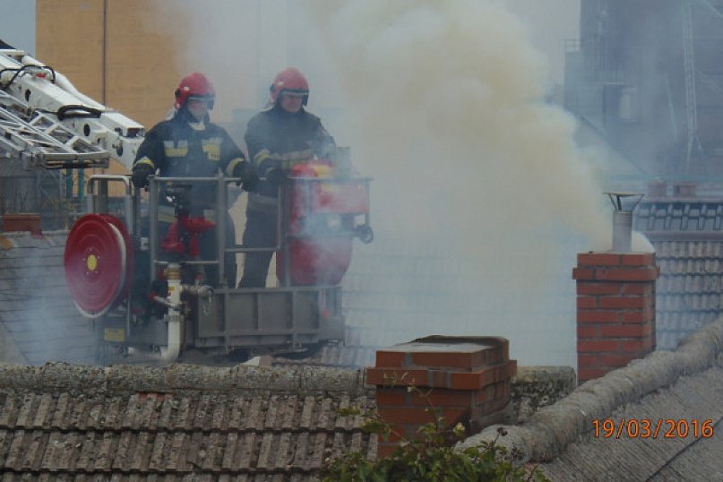 Pożar komina (tylko fotorelacja)
