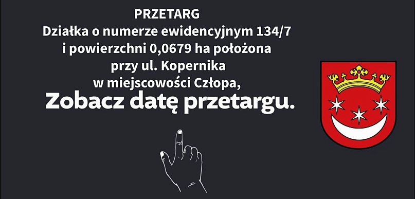 Okazja inwestycyjna w Człopie: Działka przy ul. Kopernika trafi pod młotek